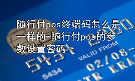 随行付pos终端码怎么是一样的-随行付pos的参数设置密码