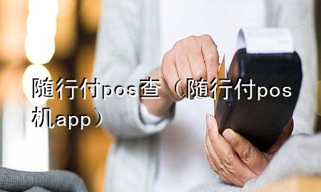 随行付pos查(随行付pos机app)