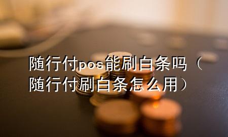 随行付pos能刷白条吗(随行付刷白条怎么用)